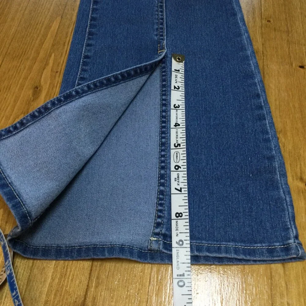 Levis 726 Retro High Rise Bootcut Jeans Womens Size 31 Slit Leg Boho Hippie